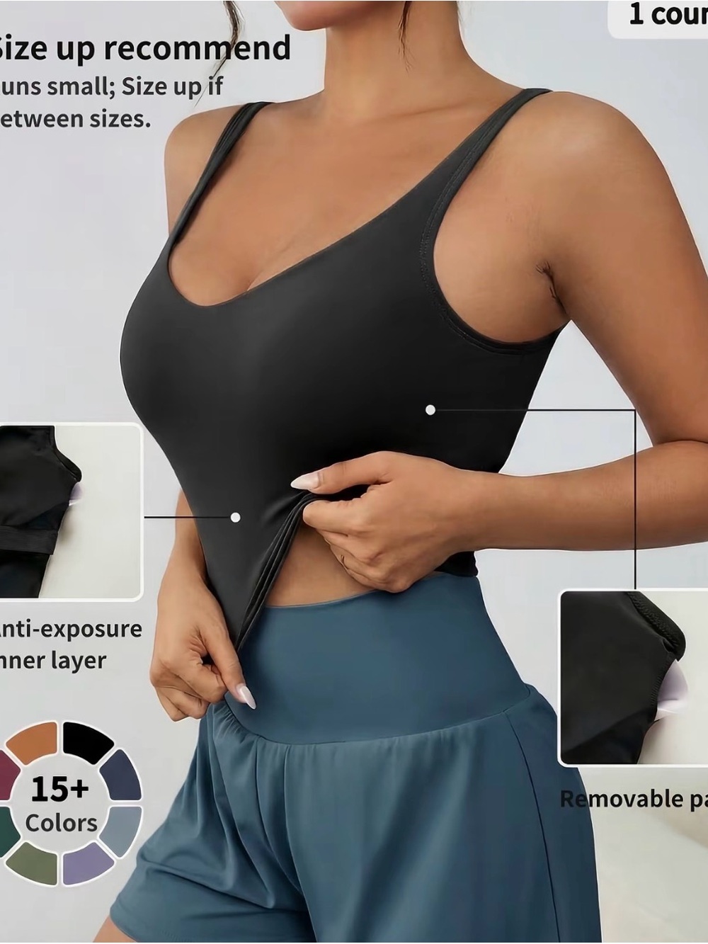 Women's Solid Sports Bra